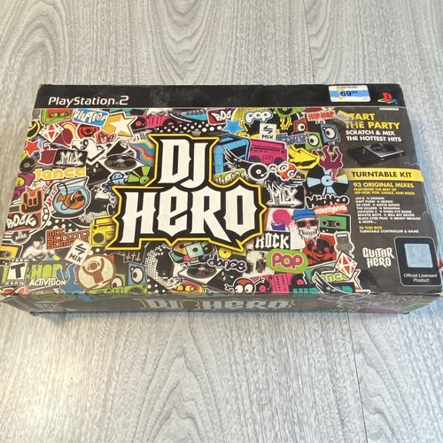 DJ Hero PS2 Playstation 2 Turntable W/ Game & Dongle