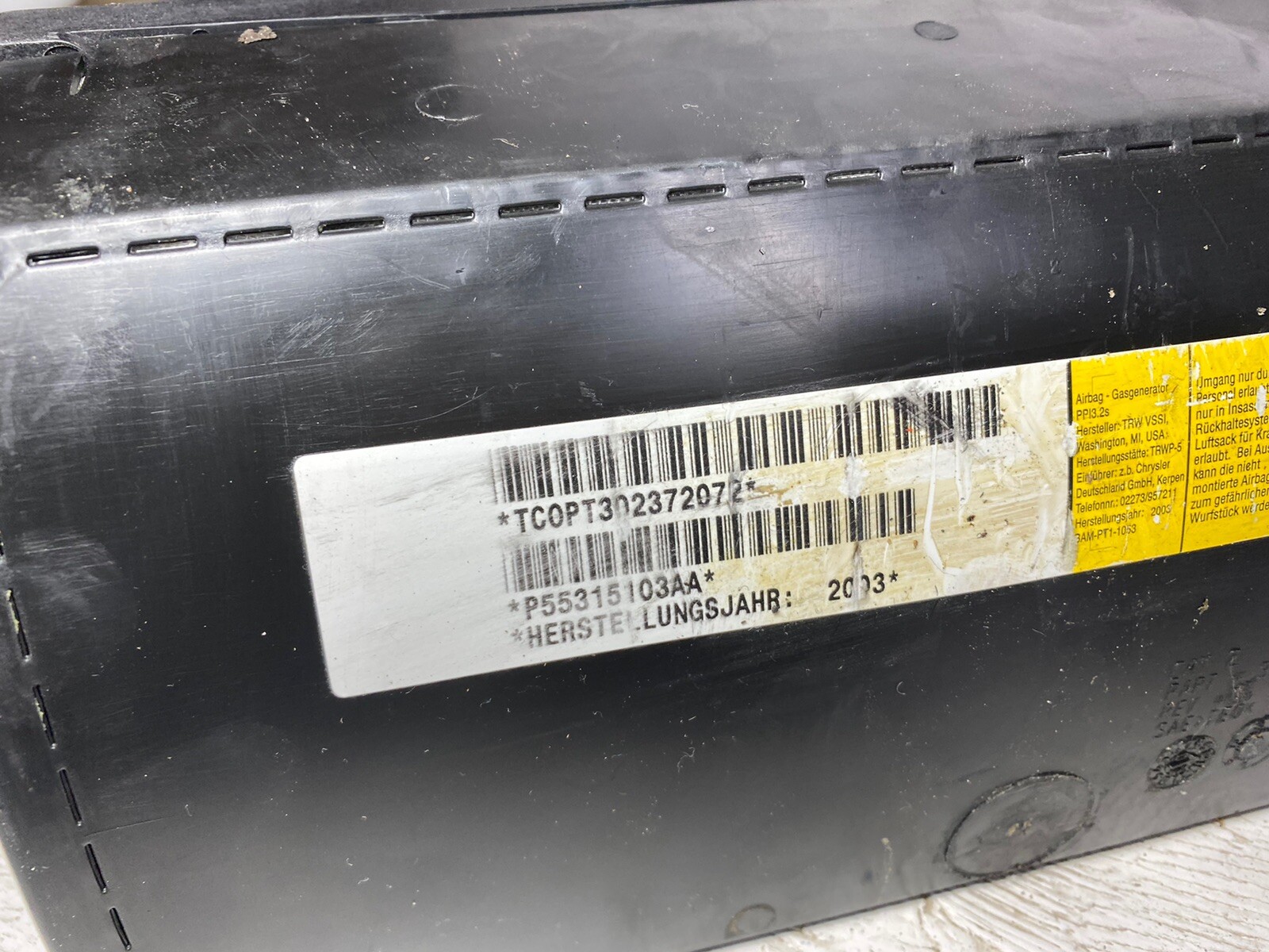 2004 04 2005 05 Jeep Liberty Passenger Airbag GRAY eBay