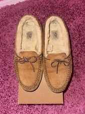UGG Slippers 5612 Womens Brown Dakota Lined Moccasins Size 11 Pre-owned