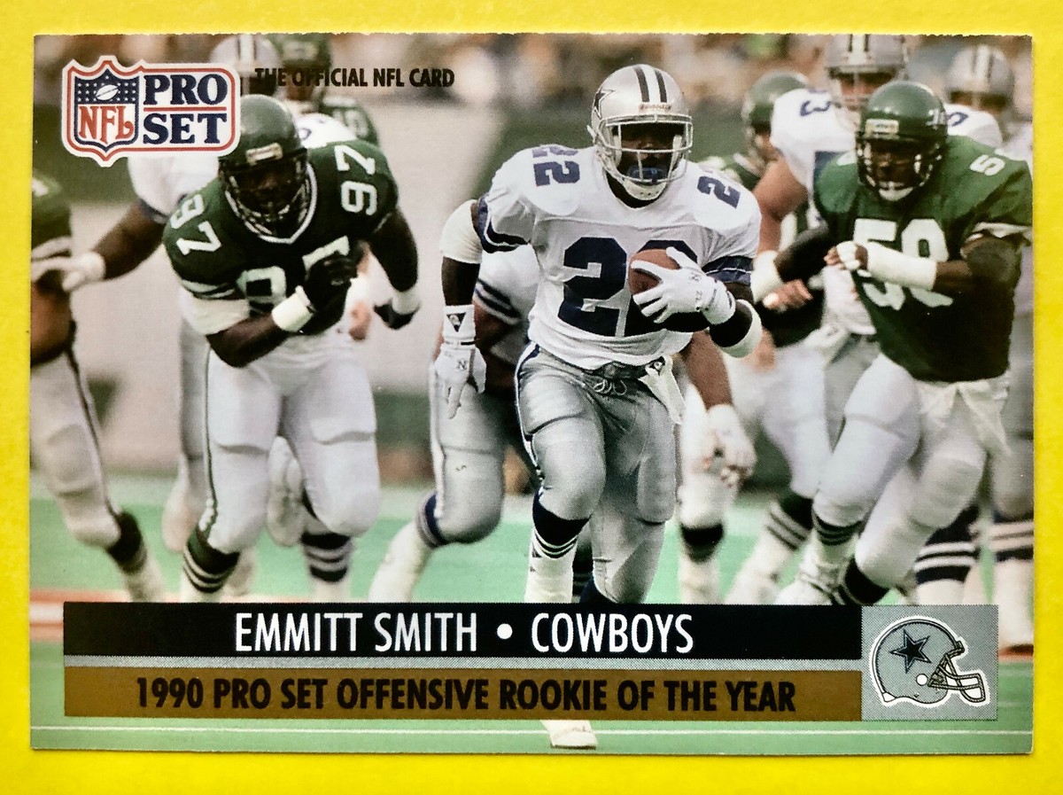 1991 Pro Set Emmitt Smith 'Rookie of the Year' #1 Football Card