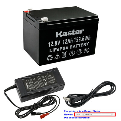 Kastar 12V 12Ah LiFePO4 Battery Charger for Medical instrument, Emergency light