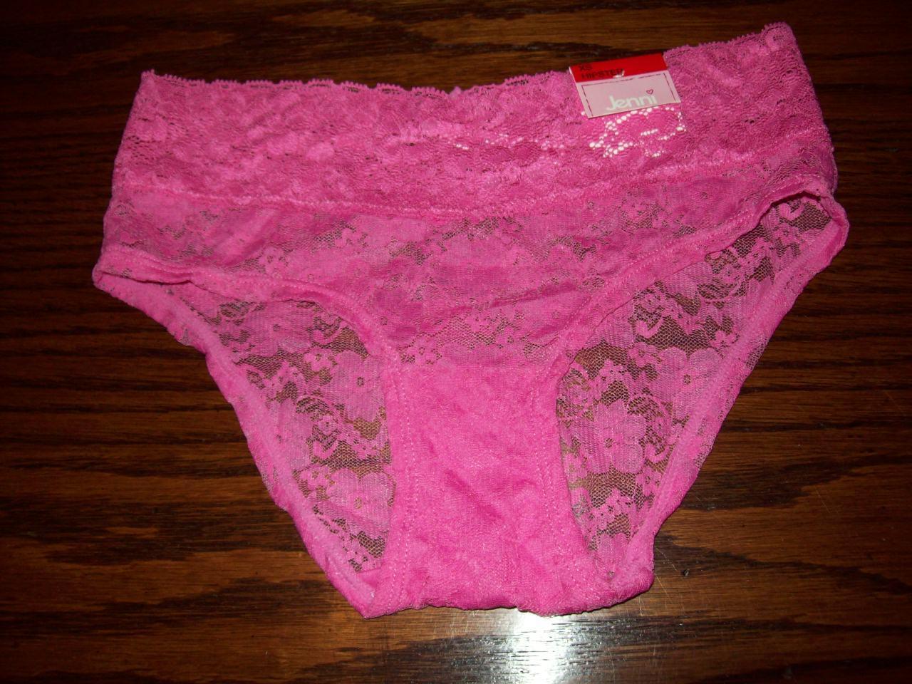 NWT JENNI STRETCH LACE HIPSTER PANTIES NEON PINK XS eBay