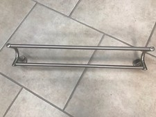 Effortless Elegance 24" Wall Mounted Double Towel Bar Finish: Brushed Nickel