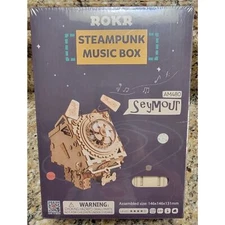 Steampunk Robot Seymour Music Box Rokr AM480 Laser Cut 110 PCs Sealed NIB RARE