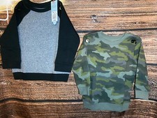 Toddler Boys' 2pk Crew Neck Sweatshirt - Cat  Jack  Heather Gray/Black 18 Month