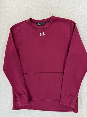 Under Armour Center Logo Crew Sweatshirt (Women's Medium) Maroon