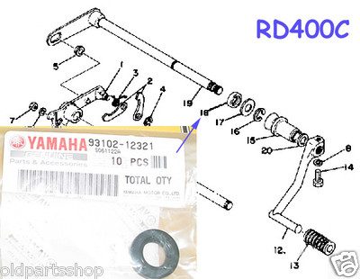 Yamaha DS7 R5 RD125 RD200 RD250 RD350 RD400 Gear Pedal Oil