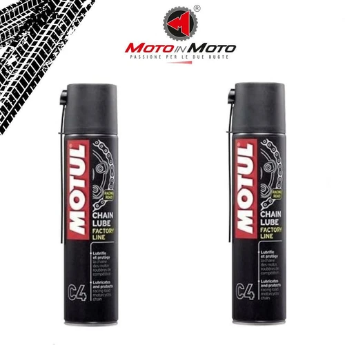 Set 2 Stücke Fett Spray für Kette Motul C4 Chain Lube Factory Line 2x 400 ML