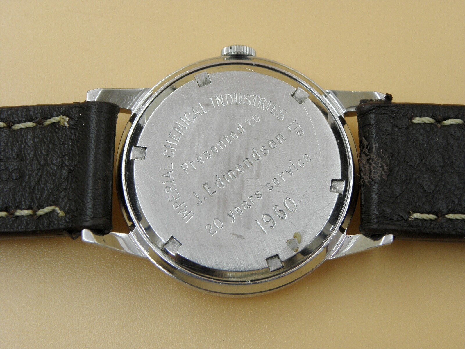 Vintage Stainless Steel 1950s Garrard Mechanical ICI presentation watch ...