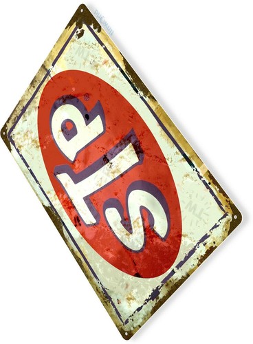 STP Motor Oil Logo Gas Station Garage Shop Retro Wall Decor Large Metal Tin Sign - Picture 4 of 4