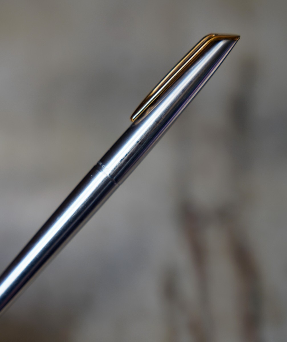 Stylo Plume Waterman CF Chrome Avec Plume Or 18 Carats - Occasion Prestige - Très Beau Modèle