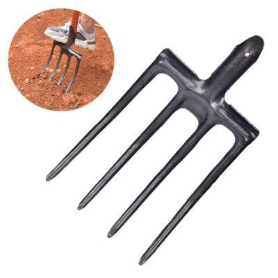 Best Garden Fork Head Tool Heavy Duty Digging Weed Soil Cultivator Mulch Manure