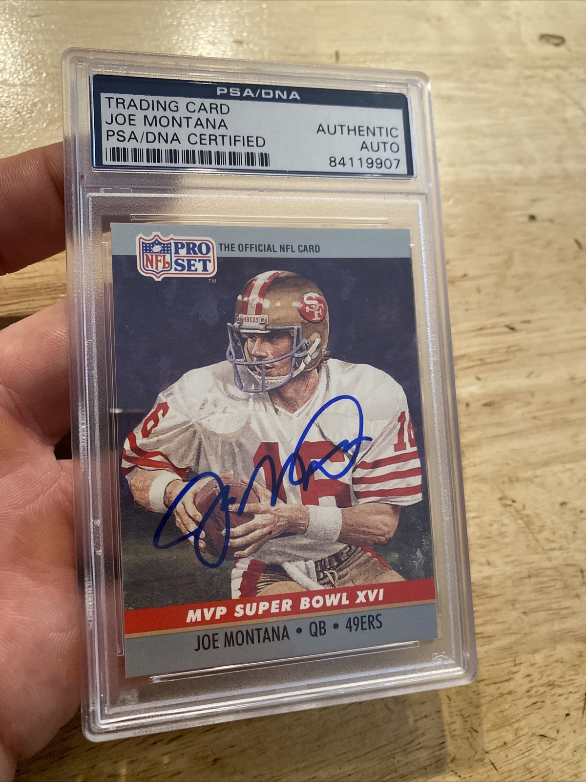 Joe Montana PSA DNA Authenticated Pro Set Autograph Auto Card 49ers 1990 GIFT