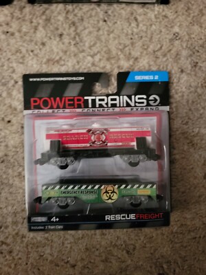 New /Power Trains Series 2 RESCUE FREIGHT  2 train cars/ Jakks Pacific