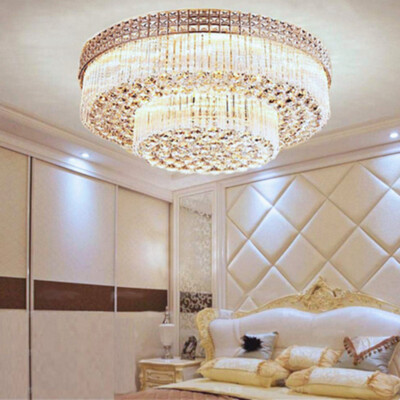 Luxury Crystal Chandelier Flush Mount Lighting Ceiling