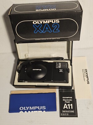 Rare New - Olympus XA2 Electronic with A11 Flash 35mm w/ Box