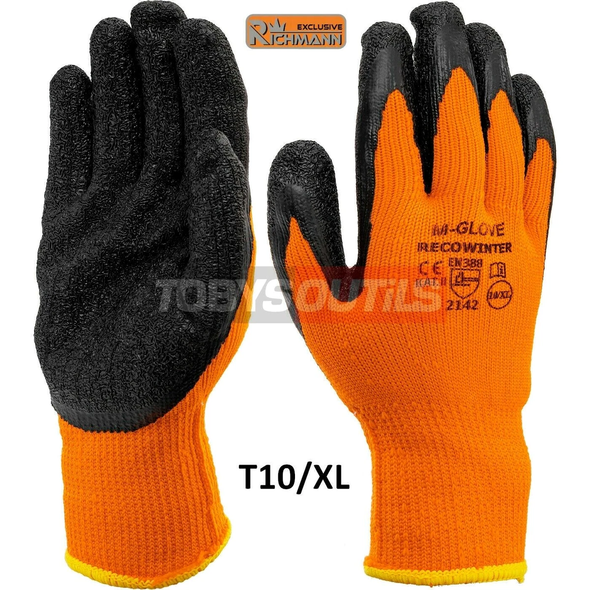 Gants de travail tout usage chantier mécanique bois Molletonné pour l'hiver  XL