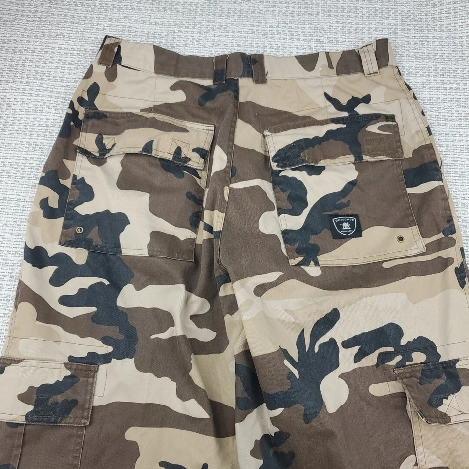 Vtg Renegade Outwear Sportswear Desert Camo Pants Mens 33x30 Hunting Hiking - Image 3 of 4