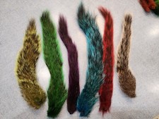 Natural and Dyed Grey Fox Squirrel Tail Fur Hair