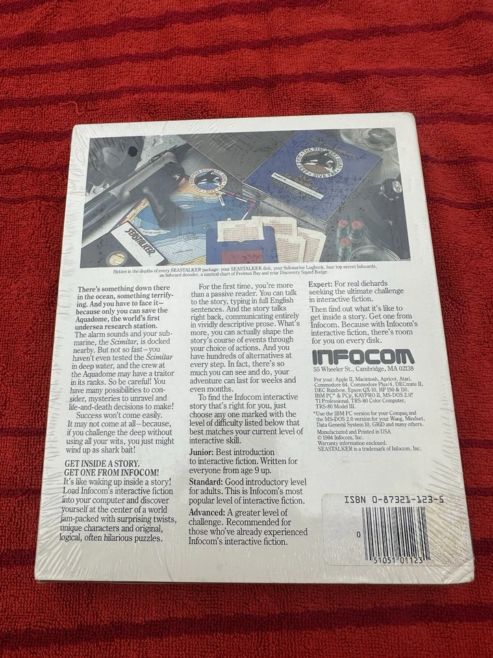 Infocom Seastalker for Vintage PC - NOS NIB NEW - Image 4 of 4