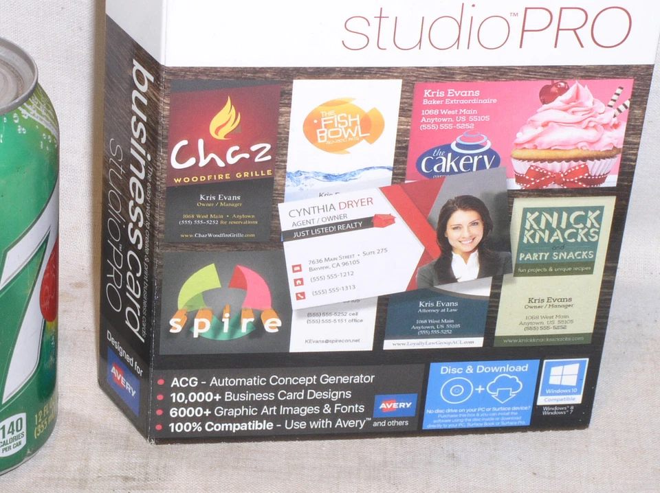 CAJA MINORISTA SELLADA SUMMITSOFT TARJETA DE VISITA ESTUDIO PRO LLAVE DE DESCARGA PARA WINDOWS. Foto 2 de 4