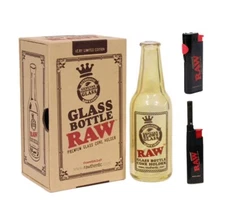 NEW Raw Glass Bottle Cone Holder Premium  +raw Phoenix lighter+Extendo Lighter
