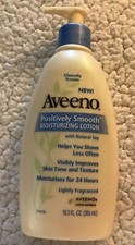Rare Aveeno Positively Smooth Moisturizing Lotion Shave Less 10.3oz D/C H2F VTG