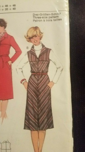ABITO VINTAGE BURDA MISSES FANTASIA NON TAGLIATA - 2 3621 - Foto 3 di 5