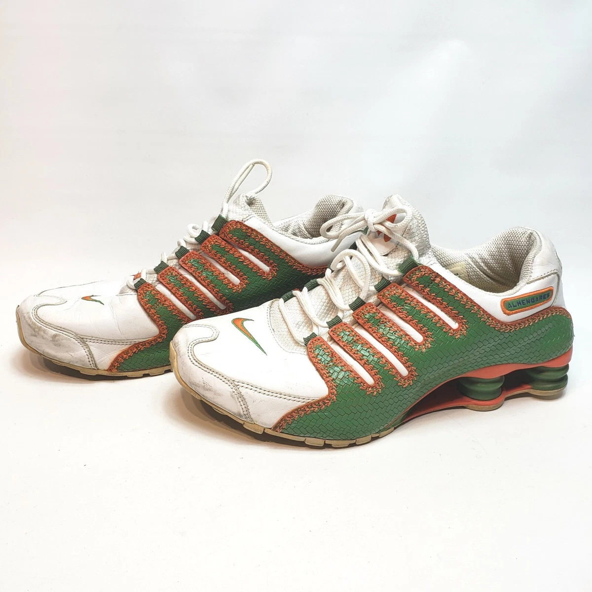 2007 RARE Nike Shox 315798 381 ALMENDARES Green White Orange Latin Legacy Sz 9.5