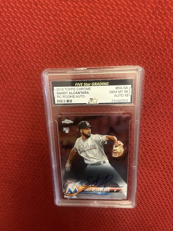 Sandy Alcantara Grade Rookie Auto Gem Mint 10 Card Gem Mint 10 Auto Beautiful 