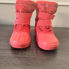 Thermolite 9/10 Girls pink snow boots Good Pre-owned condition