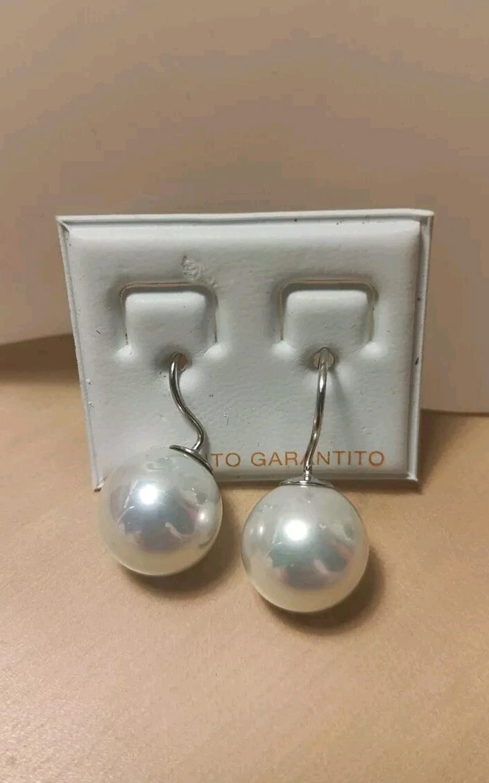 Orecchini Pendenti Miluna - Pepite di Perle con Perle Vere Riso 5-5,5mm ed Elementi in