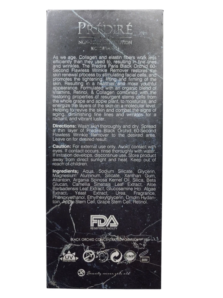 Predire Black Orchid 60 Second Flawless Wrinkle Remover Tightening Lifting Firms - Image 3 of 4