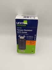 Leviton GFTR1-KE SmartlockPro 15A 125V Polycarbonate Duplex Black GFCI Outlet G1