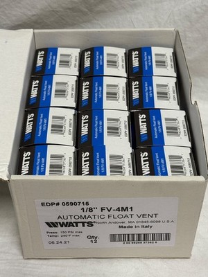 Lot of  12 Watts 1/8'' FV-4M1 Automatic Float Vent 0590715