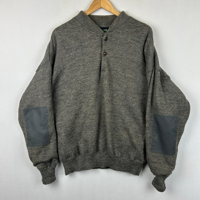 #ad Cabela#x27;s Windstopper Wool Pullover Windbreaker Jacket Grey USA Made Men#x27;s Size L $48.00