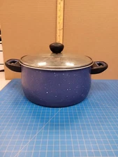 Cooks Essentials 6 QT Quart Dutch Oven Stock Pot Casserole Pan Glass Lid