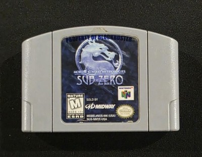 Mortal Kombat Mythologies: Sub-Zero w/ Blockbuster Sticker (Nintendo 64, N64) 
