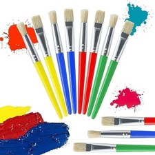 8Pcs Toddler Paint Brushes Washable Chubby Brushes, For Washable Paint Acrylic