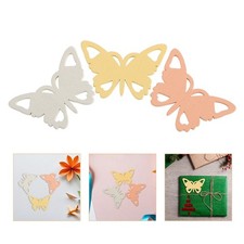 50 Pcs Wooden Decorative Labels Butterfly Cut Outs Tags Mini Cutouts