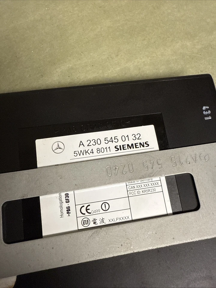 MERCEDES BENZ CL600 2000-2006 MÓDULO DE CONTROL GO SIN LLAVE A2305450132 OEM Foto 2 de 3