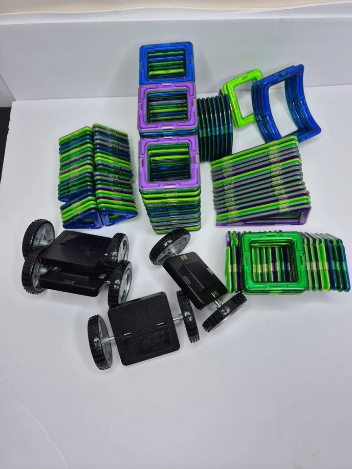 Lot of 179 Magformers Pieces Magnetic Building Assorted Shapes STEM Engineering - Image 3 of 4