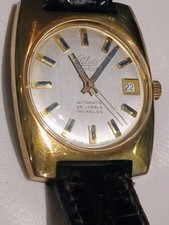 Pilot Geneve Gold Plated Cushion Case  Vintage Automatic 25 Jewel Watch