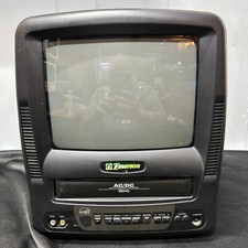 Emerson EWC0901 9" CRT TV/VCR AC/DC Combo For PARTS/REPAIR. No Cords Or Remote