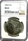 1902 O $1 Morgan Silver One Dollar MS62 New Orleans NGC