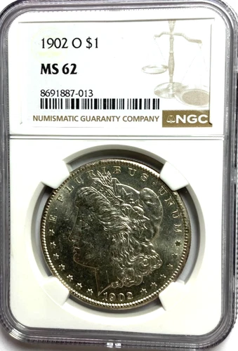 1902 O $1 Morgan Silver One Dollar MS62 New Orleans NGC