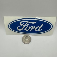 Original Vintage Ford Sticker Blue Oval Logo Decal 2 X 4.75 Nos