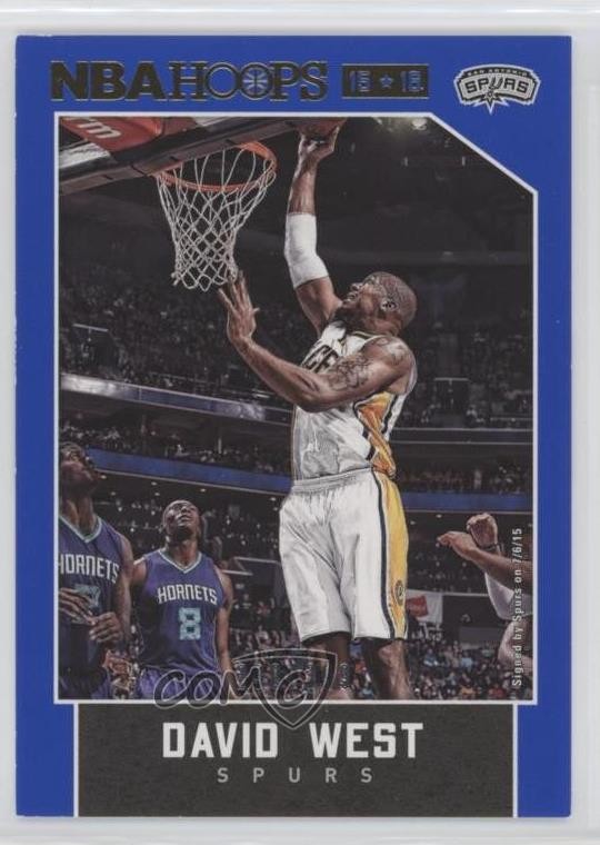 2015-16 Panini NBA Hoops Blue 290/399 David West #39 ix8