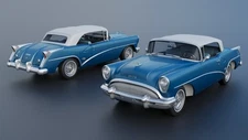 ABS-LIKE RESIN 3D PRINTED 1/25 1954 BUICK SKYLARK CONVERTIBLE FULL KIT