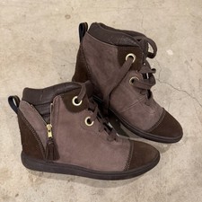 SKCH+3 by Skechers Boots Womens 7 Ankle Booties Brown Suede Buckle SN 48032